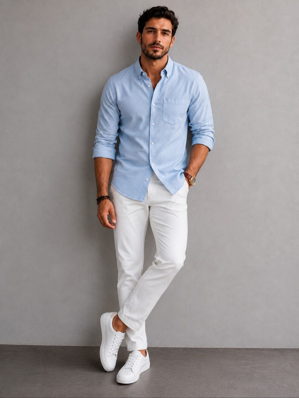 Old Navy Men's Tall Light Blue Button-Down Stretch Oxford Shirt,Size XXL.